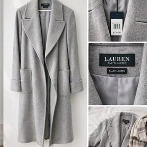 Lauren Ralph Lauren Light Gray Cashmere Blend Coat - Brand New, Never Worn